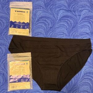 Bombas Women's Classic Black Briefs-2 pair